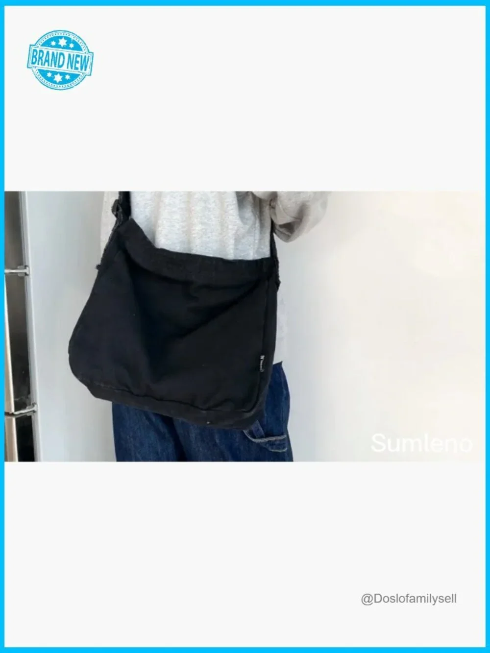 Canvas Crescent Hobo Bag Crossbody Boho Hippie Sling Shoulder Tote Office Travel